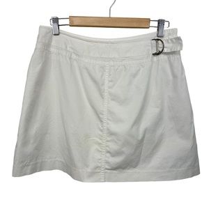 ST. JOHN BAY STRETCH Skirt Skort Draw Ring Belt Side Zip Size 12